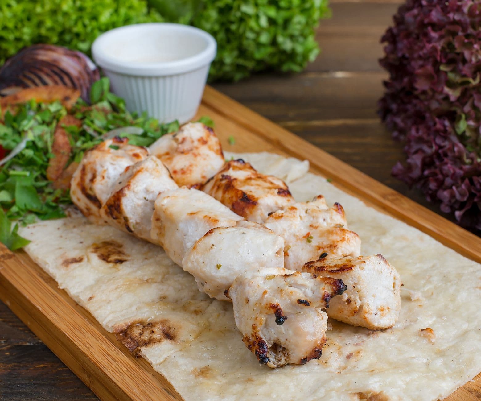 Chicken Souvlaki Platter